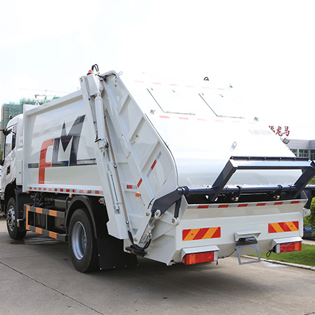 كيف تعمل شاحنة القمامة ذات التحميل الخلفي المربعة FULONGMA 12-15؟
